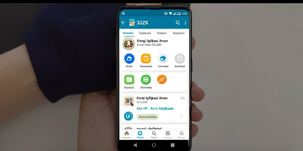 Tampilan antarmuka aplikasi Kunci Aplikasi 33ZK yang user-friendly.