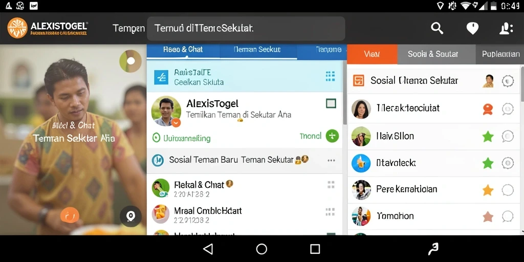 Tampilan antarmuka ALEXISTOGEL untuk menjalin pertemanan baru.