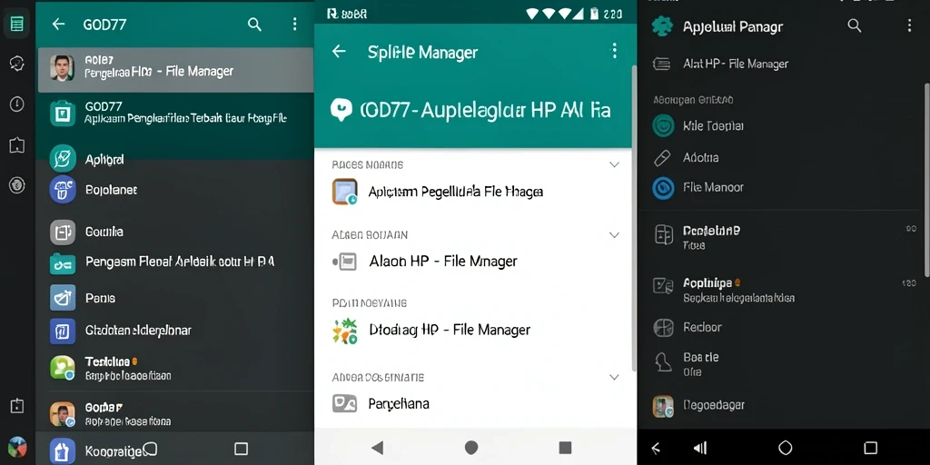 Tampilan antarmuka GOD77 untuk pengelolaan file yang mudah dan efisien.