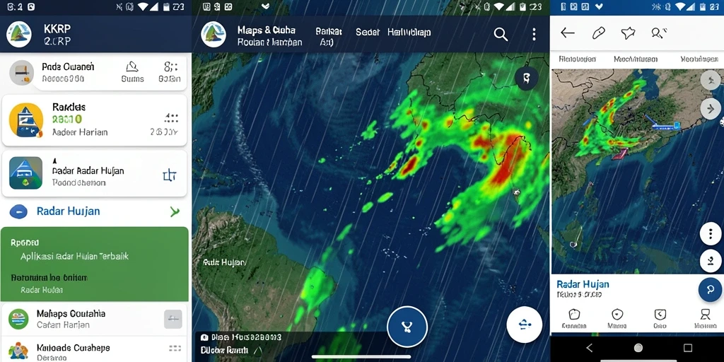 Tampilan antarmuka KKRP dengan peta radar hujan yang akurat.